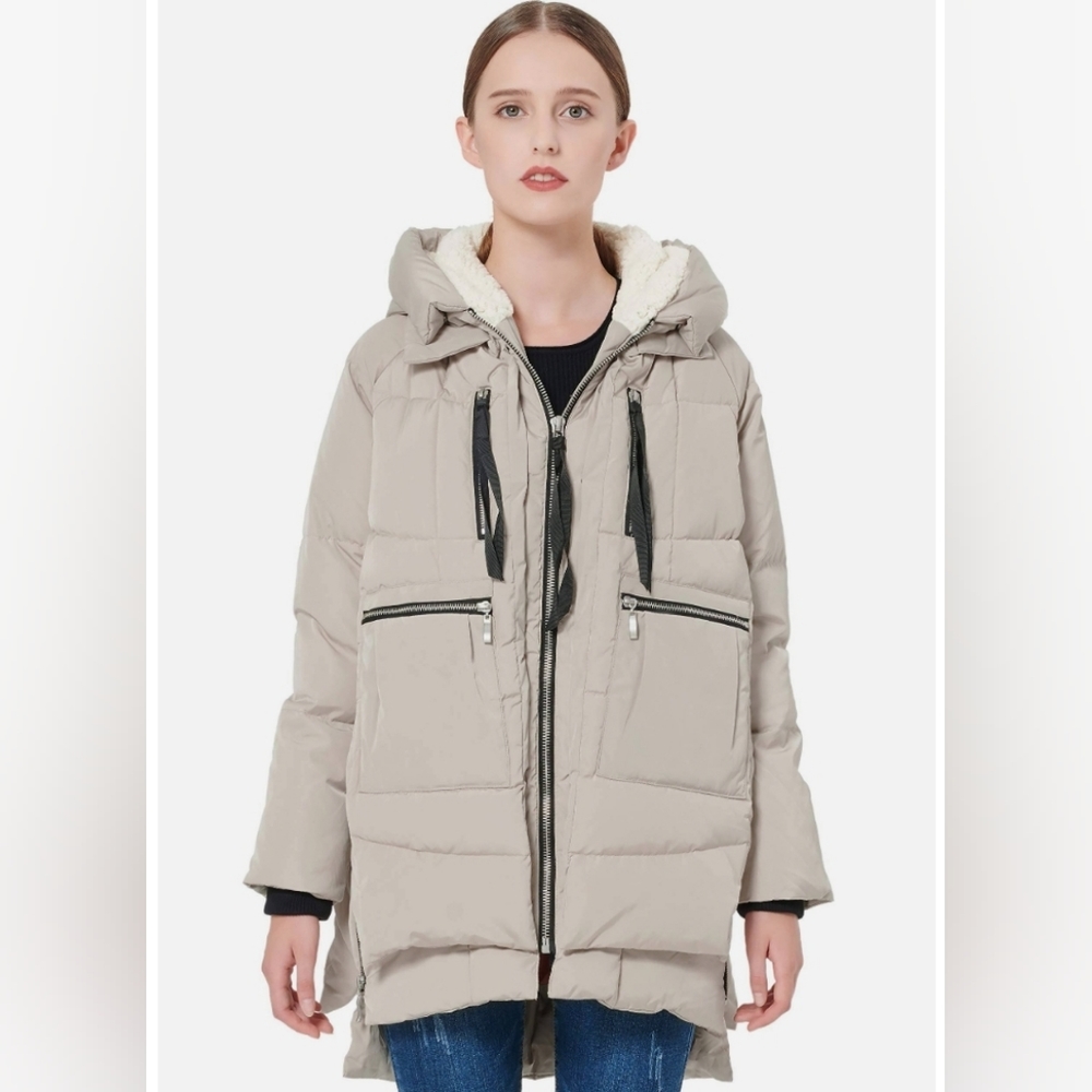Orolay Zip front Thickened Down Puffer Jacket Viral Blogger Coat Size XS NWT!